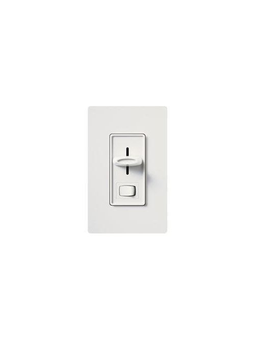 Product image for Lutron Electronics S-600PEH-WH 600 W White 1-Pole Incandescent Preset Slide Dimmer with Rocker Switch