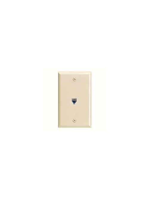 Product image for Ideal Industries 85-214 2-3/4 x 4-1/5 Inch RJ45 4-Pair Ivory Telephone Wallplate