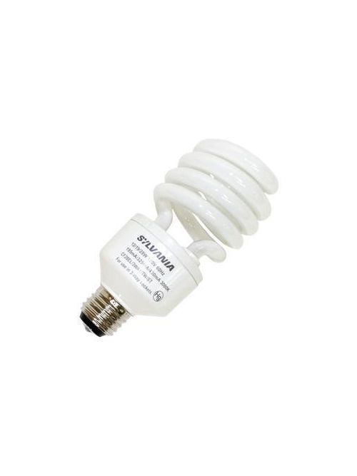Product image for Sylvania 29349 28 W 82 CRI 3000 K 600 lm Medium Base Twist Compact Fluorescent Lamp