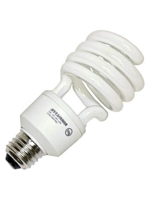 Product image for Sylvania Dulux 29417 23 W 82 CRI 3500 K 1600 lm Medium Base Mini Twist Electronic Compact Fluorescent Lamp