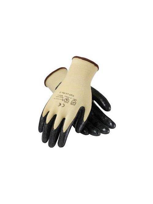 Product image for PIP 09-K1450/L Large Black Nitrile Coated Knit Protective Gloves