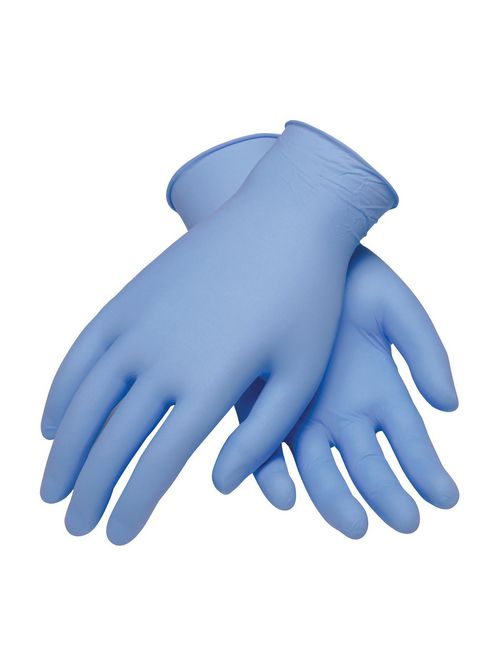 Product image for PIP 63-232PF Small to Large/Extra Large Natural Nitrile Textured Grip Powdered Disposable Gloves