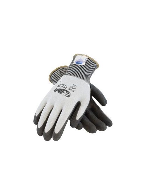 Product image for PIP 19-D624/L Large White/Black Dyneema/Lycra Shell Polyurethane Coated Seamless Knit Protective Gloves