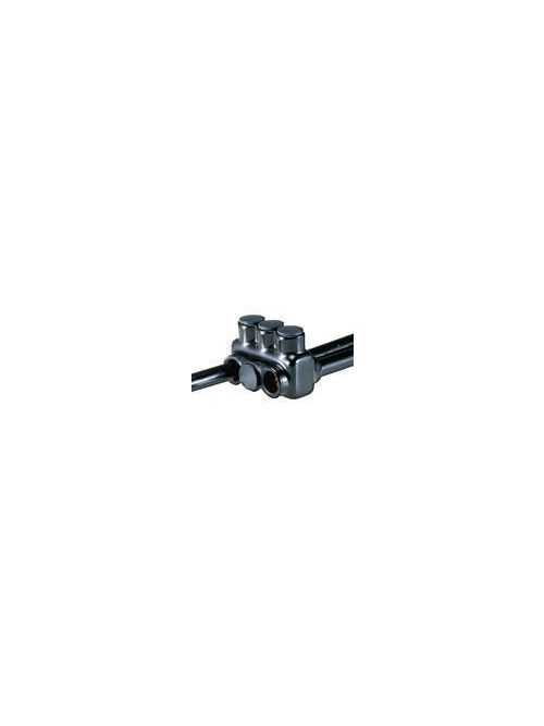 Product image for NSI IPLD250-9 6 AWG to 250 MCM Black Plastisol 9-Port 2-Side Entry Insulated Multi-Cable Connector Block