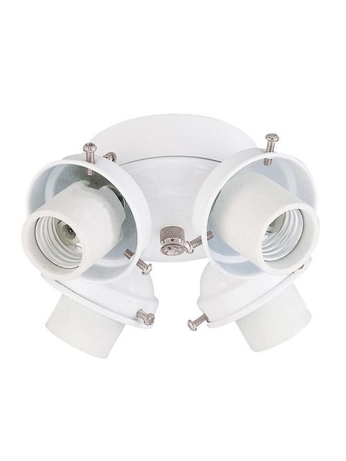 Product image for Sea Gull Lighting 1651-15 4-Lamp 60 W 120 Volt White Medium A19 Ceiling Fan Lighting Kit