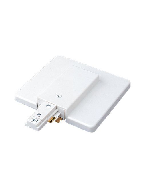 Product image for Sea Gull Lighting 2616-15 5-3/4 x 4-3/16 x 5/8 Inch White Track Lighting Live End Power Feed Connector