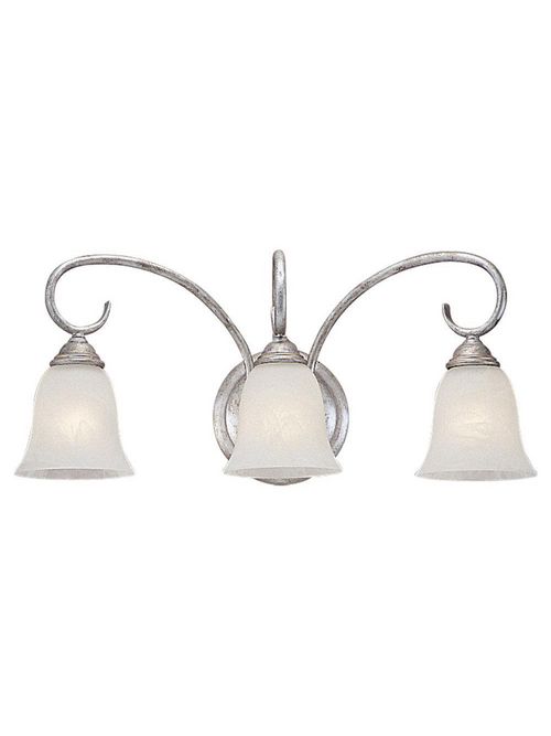 Product image for Sea Gull Lighting 4004-61 3-Lamp 100 W 120 Volt Silver Patina Medium A19 Wall/Bath Mount Light Fixture