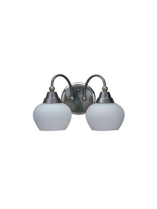 Product image for Sea Gull Lighting 44010-773 2-Lamp 100 W 120 Volt 2-Tone Nickel Medium A19 Wall/Bath Mount Sconce