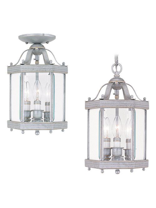 Product image for Sea Gull Lighting 5213-786 3-Lamp 40 W 120 Volt Oxford Pewter Candelabra Torpedo Hall/Foyer Light Fixture