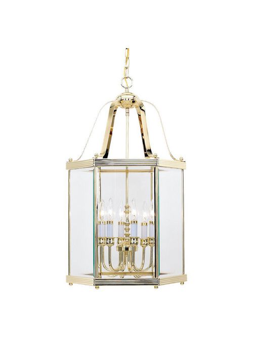 Product image for Sea Gull Lighting 5216-02 6-Lamp 60 W 120 Volt Polished Brass Candelabra Torpedo Hall/Foyer Light Fixture