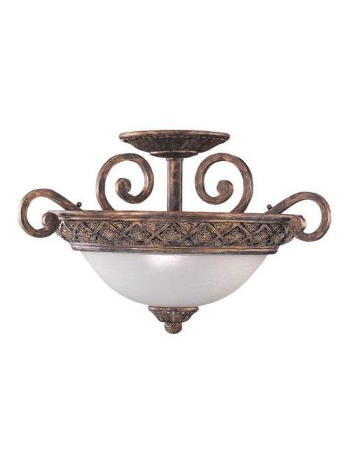 Product image for Sea Gull Lighting 7551-758 3-Lamp Regal Bronze Semi Flush Mount Light Fixture