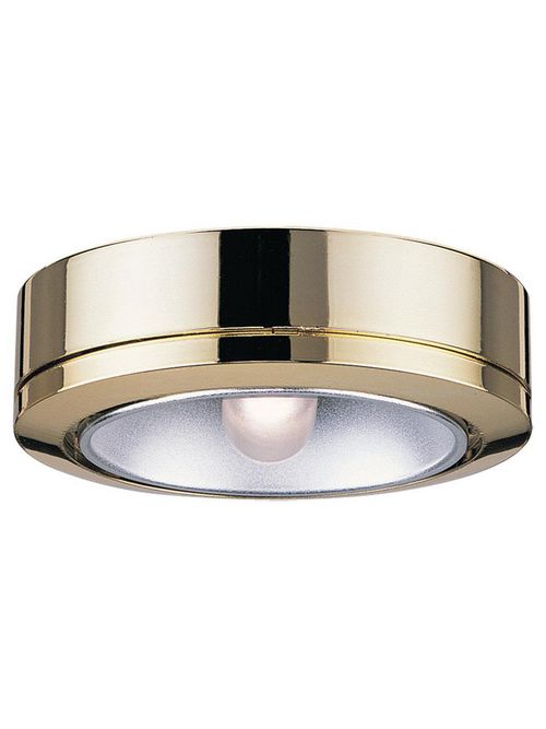 Product image for Sea Gull Lighting 9858-02 1-Lamp 18 W 12 Volt Polished Brass T5 Disk Lighting System