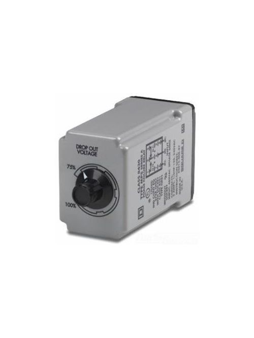 Product image for Square D 8430MPDV20 600 VAC 2.5 Amp DPDT Tubular Pin Phase Failure Relay