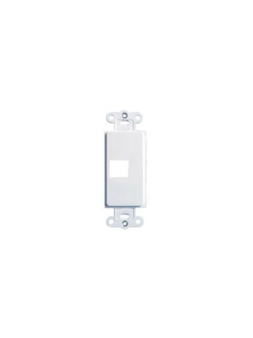 Product image for Pass & Seymour 364307-01 1-Port White Non-Flexing Data Communication Decorator Outlet