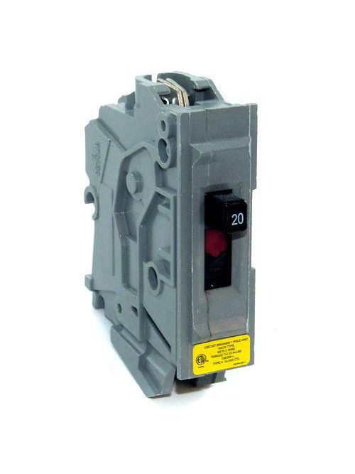 Product image for Milbank 11014 A20NI 20 Amp Plug-In Circuit Breaker