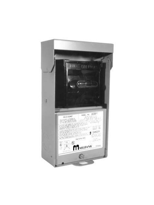 Milbank U3806 60 Amp 10 Hp 122 AWG G90U Galvanized Steel Fusible Air