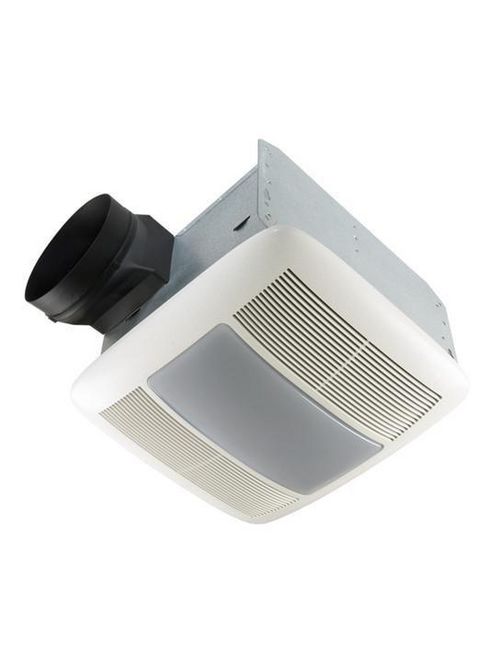 Product image for Broan QTXEN080FL 1 Amp 80 CFM 0.3 Sones 13 x 14 Inch Grille Ventilation Fan with Lamp