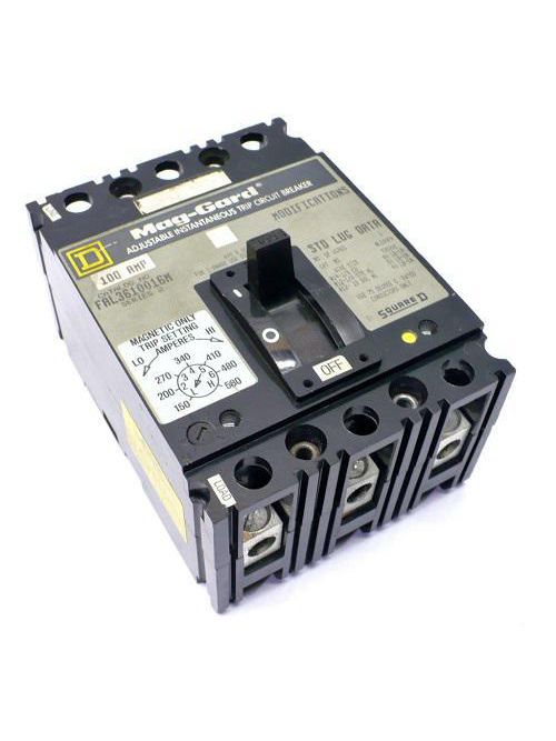 Product image for Square D FAL3610016M 3-Pole 100 Amp 600 Volt Thermal Magnetic Molded Case Circuit Breaker