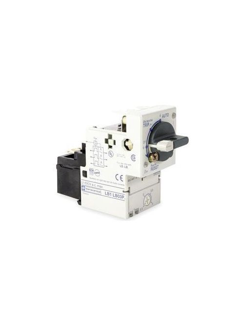 Product image for Square D LB1LB03P10 600 VAC 4 to 6 Amp Class 10 Integral Starter Thermal Overload Relay
