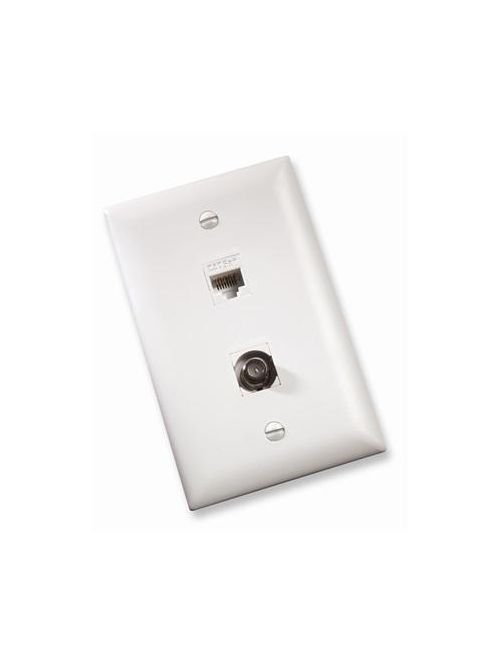 Product image for Pass & Seymour F3402-LA 2-Gang 2-Port Light Almond Smooth Polished Keystone Wallplate