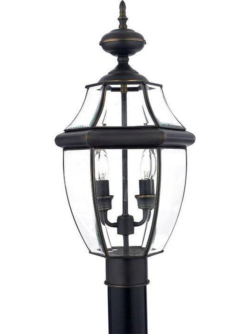 Product image for Newbury 2 Light Medium Post Lantern - Medici Bronze