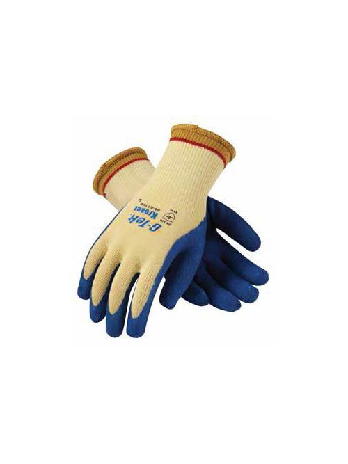 Product image for PIP 09-K1300/M Medium Blue Latex Crinkle Coated Knit Protective Gloves