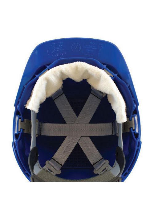 Product image for PIP 396-20870-BGE Beige Snaps Closure Cotton Terry Cloth Outer Absorptive Hard Hat Sweatband