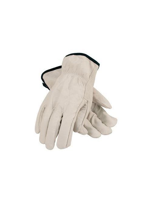 Product image for PIP 68-105/M Medium Top Grain Cowhide Leather Driver Straight Thumb Slip-On Cuff Protective Gloves