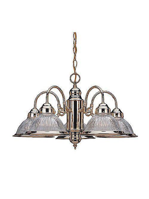 Product image for Sea Gull Lighting 3478-02 5-Lamp 100 W 120 Volt Polished Brass Steel Medium A19 Chandelier