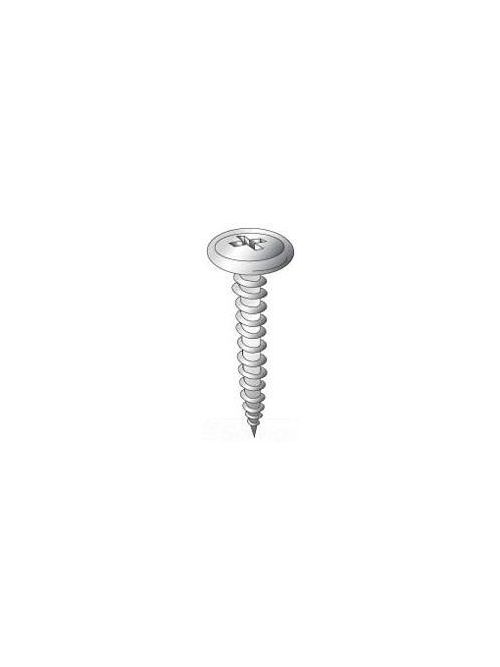 Product image for Cully 14811-4 8 x 9/16" Steel Phillips Drive, Sharp Point Wafer Head Piercing Stud Screw, Zinc Plated