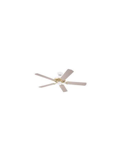 Product image for Sea Gull Lighting 1530-83 White and Polished Brass While/White Wash Pine 5-Blade Ceiling Fan