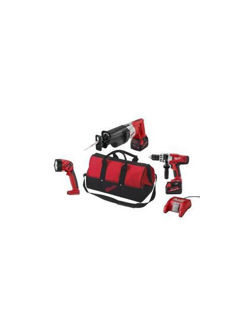 Product image for Milwaukee 0920-23 18 Volt Lithium-Ion Hammer Drill Reciprocating Saw and Flashlight