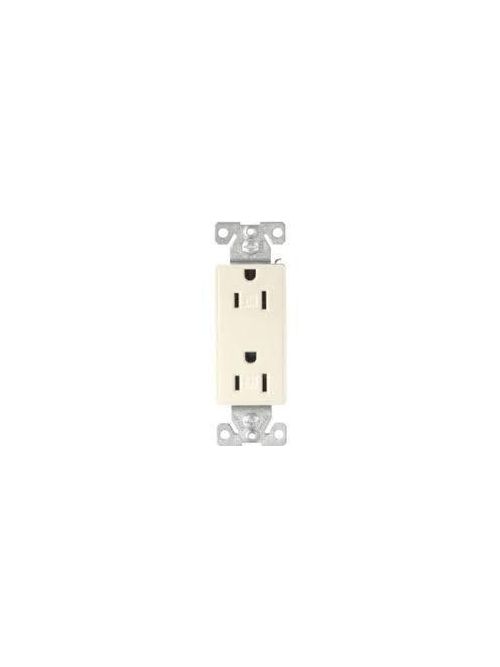Product image for Hubbell Wiring Devices GFR5252IA 15 Amp 125 Volt 2-Pole 3-Wire NEMA 5-15R Ivory Duplex GFCI Receptacle