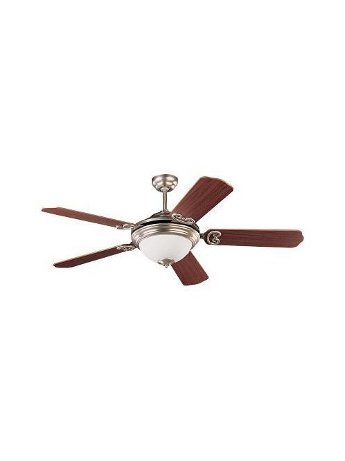 Product image for Sea Gull Lighting 1590BLE-962 1-Lamp 52 Inch 142 RPM 6284.54 CFM 72.78 W Brushed Nickel Mahogany Dark 5-Blade Ceiling Fan
