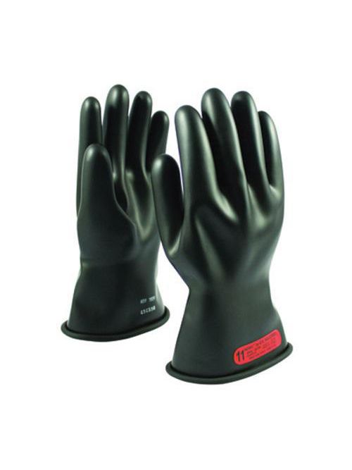 Product image for PIP 150-0-11/12 NOVAX® Rubber Electrical Insulating Gloves, Class 0, 11", Straight Cuff, Black - Size 12
