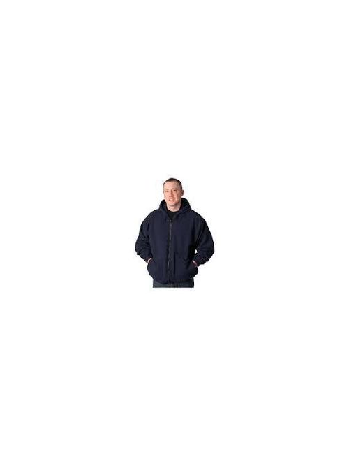 Product image for PIP 9100-ZPHD/2X Double Extra Large Navy Jersey/Velour Breathable Wind Resistant Sweatshirt