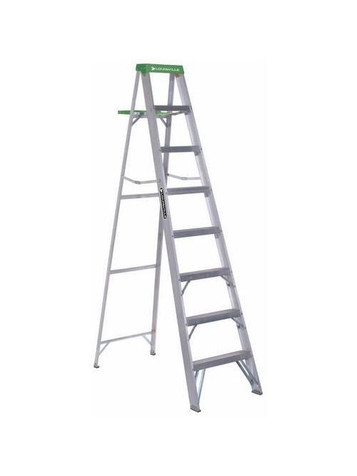 Product image for L-VIL AS4008 8FT AL STEPLADDER TYPE II 225LB ALUMINUM STEPLADDER 225lbs