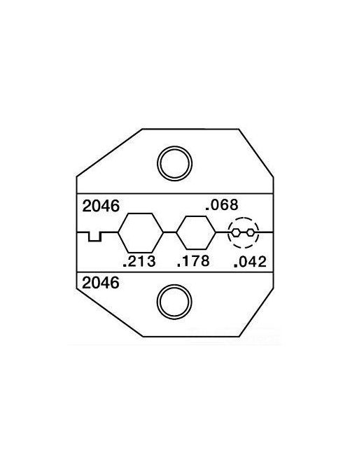 Product image for GRN PA2046 DIE RG58/174 50-75 OHM B