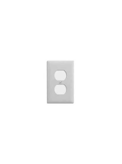 Product image for Hubbell Wiring Devices P8B 1-Gang Nylon Black Duplex Receptacle Plate