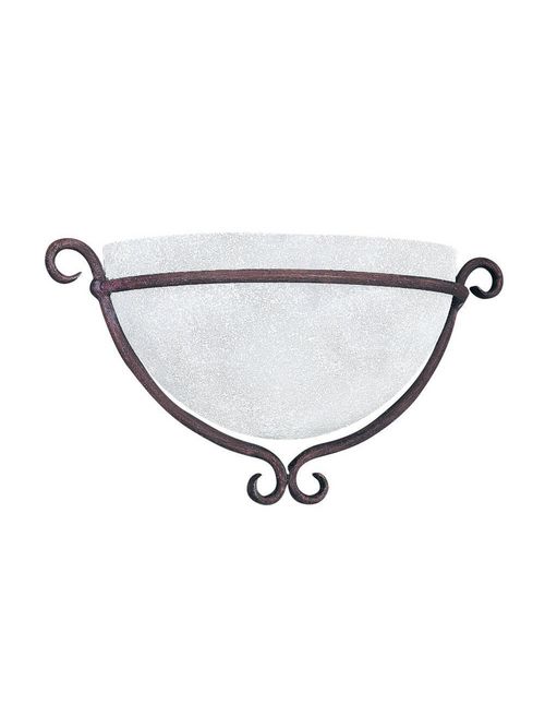 Product image for Sea Gull Lighting 4141-08 1-Lamp 100 W 120 Volt Textured Rust Patina Medium A19 Wall/Bath Mount Sconce