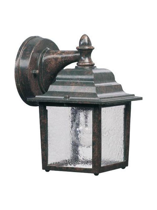 Product image for Quorum International 793-45 5.25 x 8.5 x 6.5 Inch 1-Lamp 60 W Medium Base Baltic Granite Outdoor Wall Light Fixture