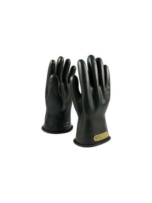 Product image for PIP 150-00-11/12 NOVAX® Rubber Electrical Insulating Gloves, Class 00, 11", Straight Cuff, Black - Size 12