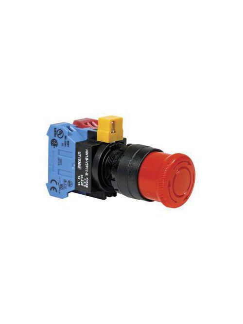 Product image for IDEC Corporation HW1B-V3F01-R 22 mm Push Lock Turn Reset Red Emergency Stop Push Button