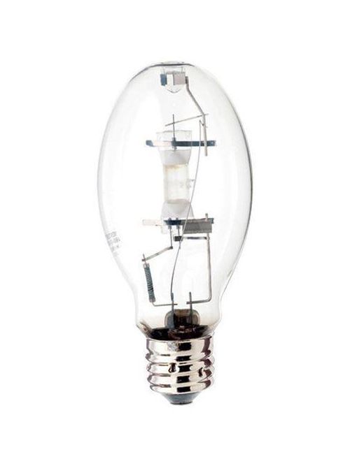 Product image for Satco S4251 200 Watt; Metal Halide HID; Mogul extended base; ED28; Clear; 65 CRI; 4000K