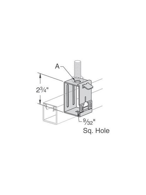 Product image for Unistrut PS2632-D-7/8-EG Electrogalvanized Swing Gate Strut Hanger