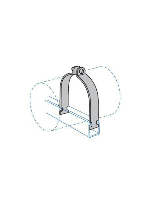 Product image for Haydon Strut Corp c1102-31/2-ss 3-1/2 Inch 11 Gauge Stainless Steel Rigid Conduit Clamp