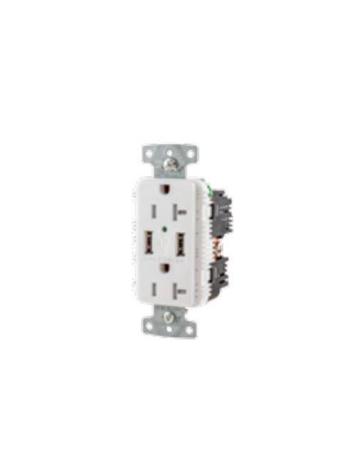 Product image for HWDK USB15AC5WP RCPT DUP 15A 125V 5