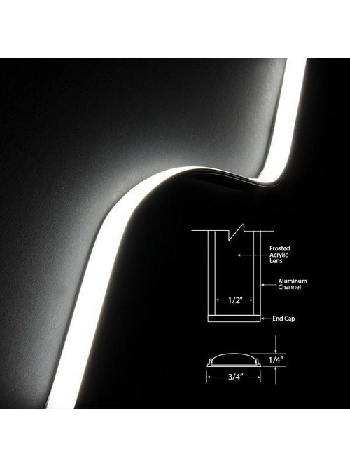 Product image for GMLTG LED-CHL-BND-4 4FT LED BENDABLE LED CHANNEL