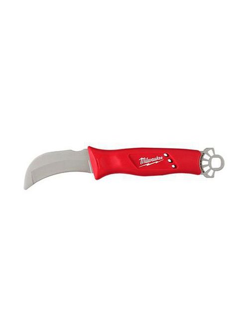 Product image for Milwaukee 48-22-1923 Lineman.s Blunt Tip Hawkbill Knife with STICKWORK™ 3-in-1 Ring