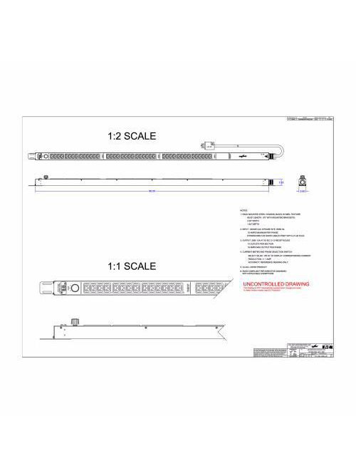 Product image for Cutler-Hammer PC883-D REPO rack PDU, 2U
